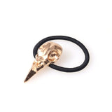 Dead Bird Crow Skull Hair Band Gold