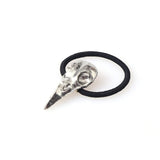 Dead Bird Crow Skull Hair Band Silver