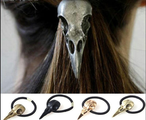 Dead Bird Crow Skull Hair Band