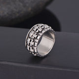 Skull ring biker heavy metal skulls