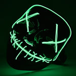 Neon Glow-in-the-Dark Luminous Halloween Purge Mask Green