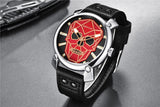 Crystal Skull Men's Watch Red Black