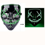 Neon Glow-in-the-Dark Luminous Halloween Purge Mask