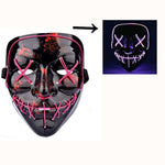 Neon Glow-in-the-Dark Luminous Halloween Purge Mask