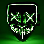 Neon Glow-in-the-Dark Luminous Halloween Purge Mask Green