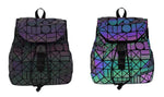 Luminous glow in the dark backpack round shapes