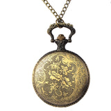 Vintage Bronze Steampunk Caribbean Pirate Skull Quartz Pocket Watch