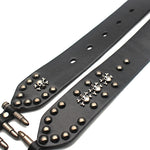 Heavy Metal Black Leather Bullet Belt
